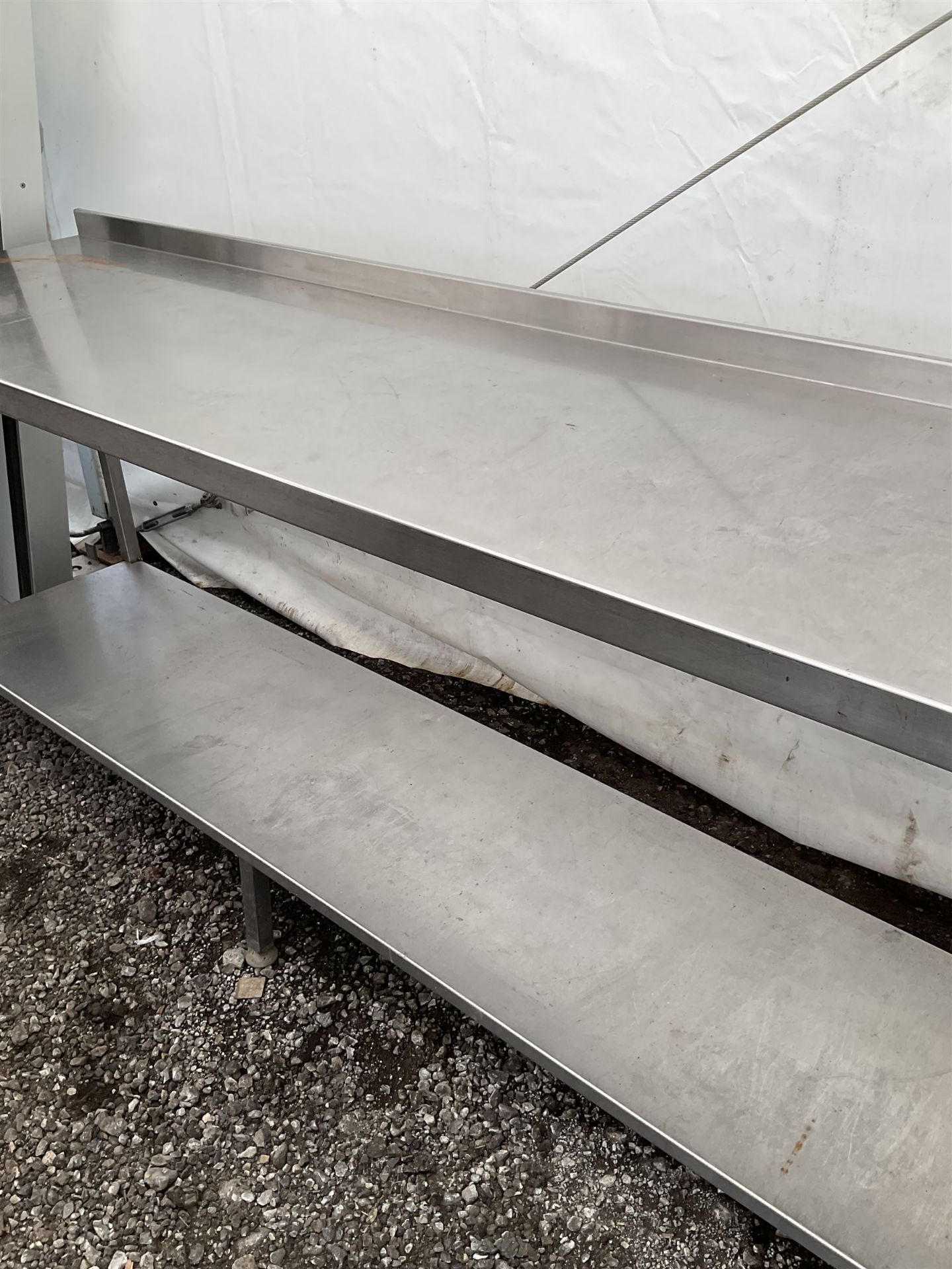 Large stainless steel two tier preparation table - Image 4 of 4