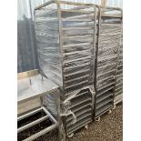 Stainless steel commercial tray rack trolley