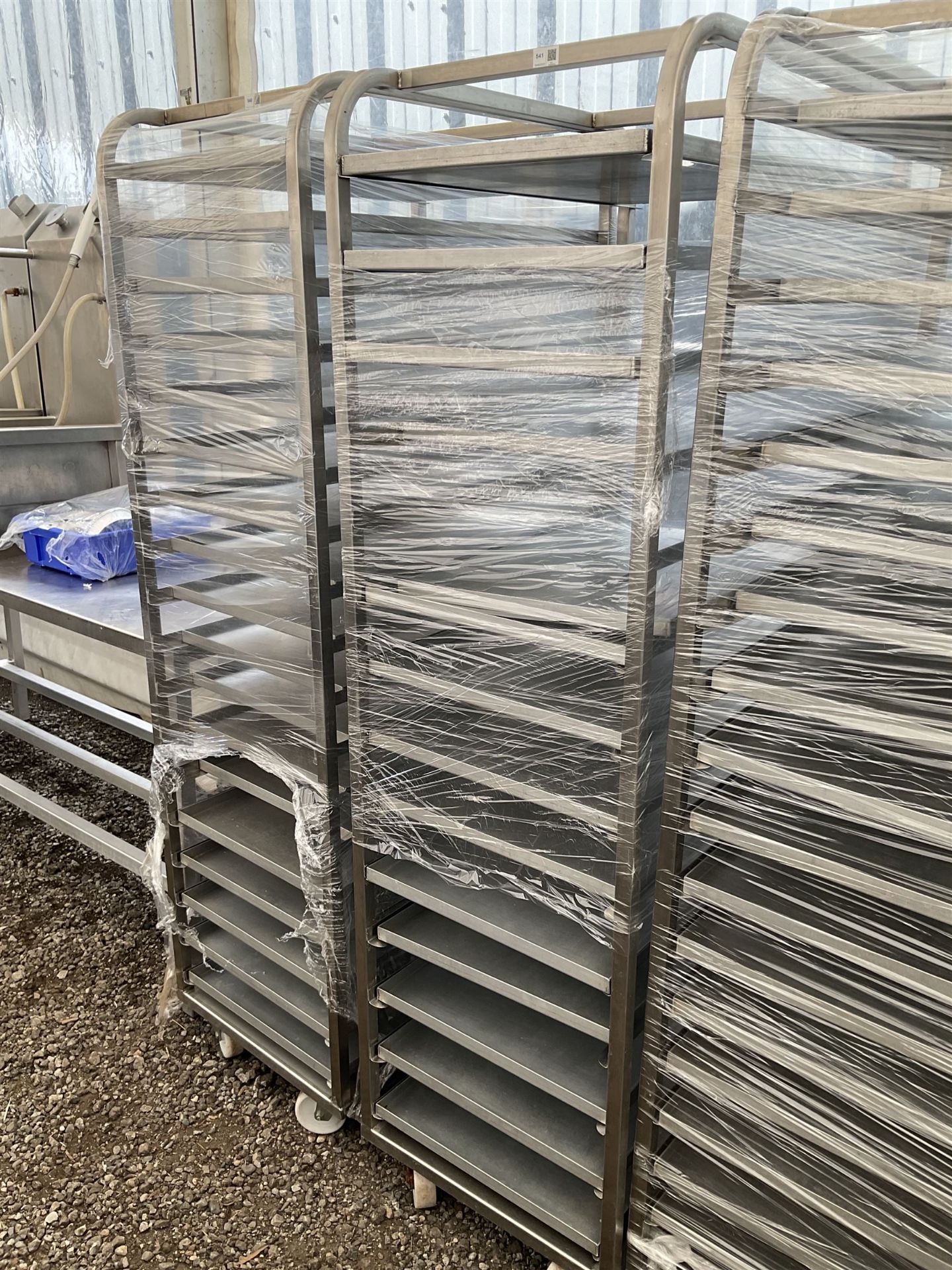 Stainless steel commercial tray rack trolley