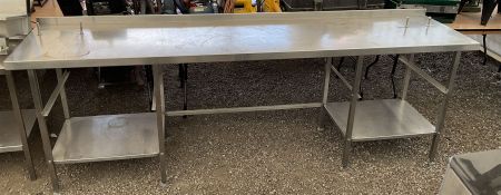 Large stainless steel commercial preparation