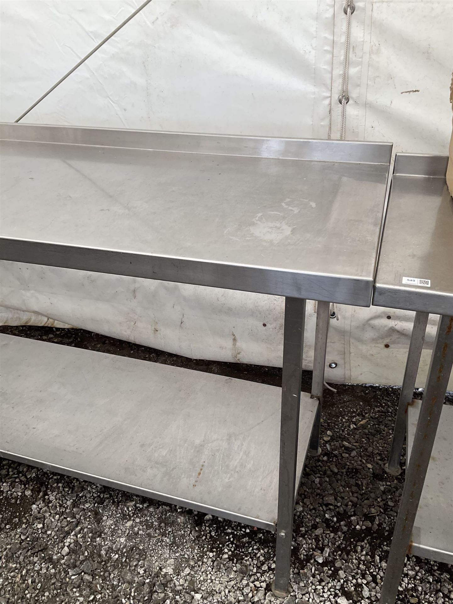 Large stainless steel two tier preparation table - Image 3 of 4