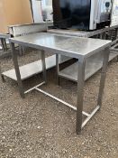 Small stainless steel preparation table