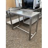 Small stainless steel preparation table