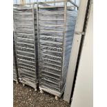 Stainless steel commercial tray rack trolley