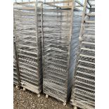 Stainless steel commercial tray rack trolley