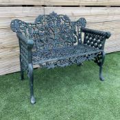 Victorian design heavy cast iron garden bench