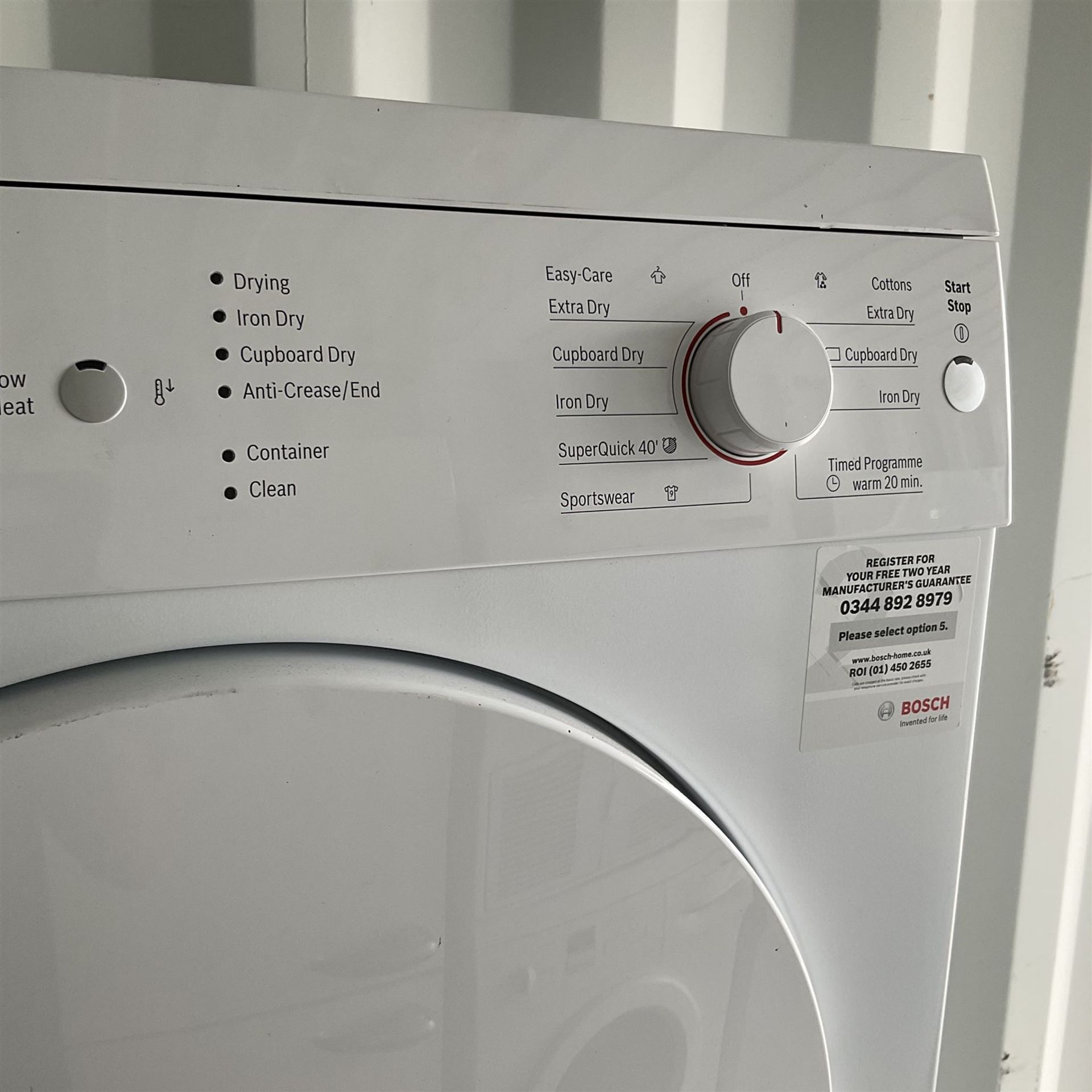 Bosch Classixx 7 condenser Dryer - THIS LOT IS TO BE COLLECTED BY APPOINTMENT FROM DUGGLEBY STORAGE - Bild 2 aus 4