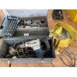 Ferm FBH-620 hammer drill with drill bits and diamond core drill with transformer - THIS LOT IS TO