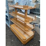 Light oak four tier centre display stand