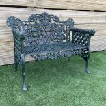 Victorian design heavy cast iron garden bench