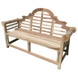 Lutyens design teak garden bench