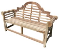 Lutyens design teak garden bench