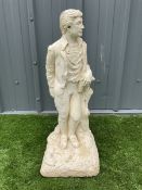 Cast stone gentleman figure - THIS LOT IS TO BE COLLECTED BY APPOINTMENT FROM DUGGLEBY STORAGE