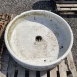 White enamel circular shallow trough - THIS LOT IS TO BE COLLECTED BY APPOINTMENT FROM DUGGLEBY STOR
