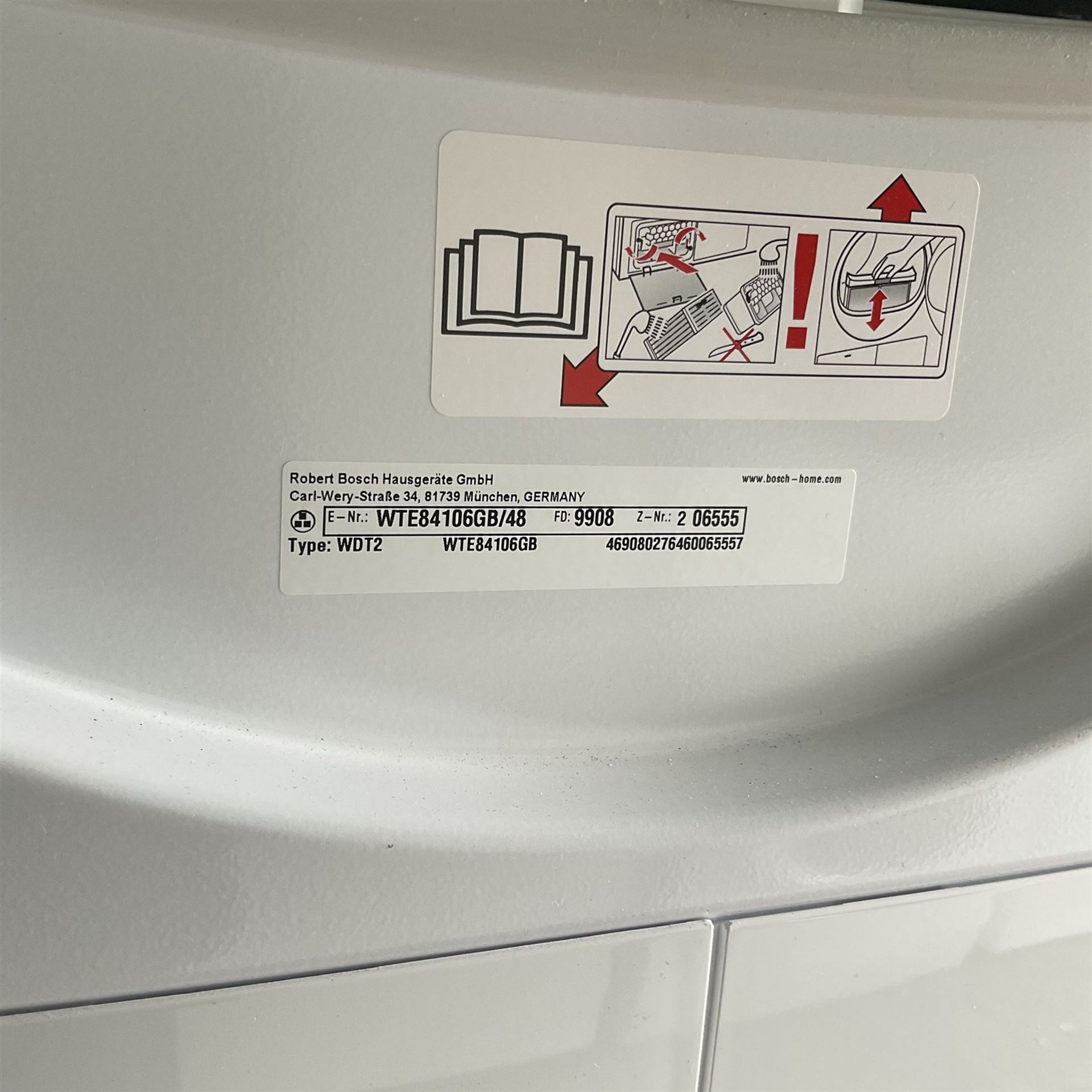 Bosch Classixx 7 condenser Dryer - THIS LOT IS TO BE COLLECTED BY APPOINTMENT FROM DUGGLEBY STORAGE - Bild 4 aus 4
