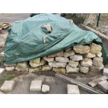 Quantity of large walling stone - under green cover - THIS LOT IS TO BE VIEWED AND COLLECTED BY APPO