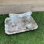 White painted cast iron ornate boot scraper - THIS LOT IS TO BE COLLECTED BY APPOINTMENT FROM DUGGLE