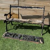 Cast iron child's garden bench