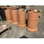 Four large terracotta circular chimney pots - THIS LOT IS TO BE VIEWED AND COLLECTED BY APPOINTMENT