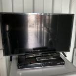 LG 32inch television with DVD and with remotes - THIS LOT IS TO BE COLLECTED BY APPOINTMENT FROM DUG