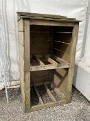 Tantalised timber two tier recycling bin storage box - THIS LOT IS TO BE COLLECTED BY APPOINTMENT FR