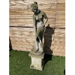 Cast stone garden statue figure - THIS LOT IS TO BE COLLECTED BY APPOINTMENT FROM DUGGLEBY STORAGE