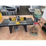 Tooltech router table and Nutool five speed drill press - THIS LOT IS TO BE COLLECTED BY APPOINTMEN