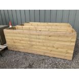 Large Ruby rectangular tanalised timber planter - THIS LOT IS TO BE COLLECTED BY APPOINTMENT FROM D