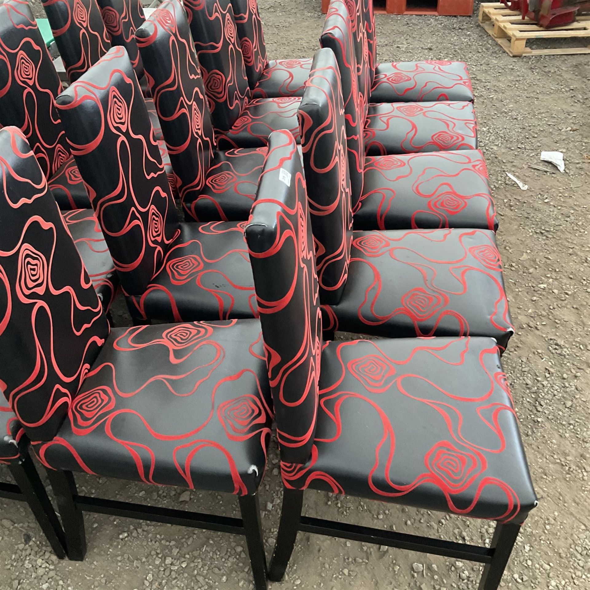 15 x high back faux leather dining chairs - THIS LOT IS TO BE COLLECTED BY APPOINTMENT FROM DUGGLEBY - Image 3 of 4