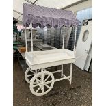 White painted display stand in the form of a cart - THIS LOT IS TO BE COLLECTED BY APPOINTMENT FROM