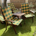 Teak Companion Love seat with cushions - THIS LOT IS TO BE COLLECTED BY APPOINTMENT FROM DUGGLEBY S