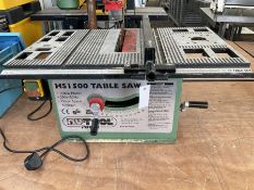 Nutool HS1500 Table saw - THIS LOT IS TO BE COLLECTED BY APPOINTMENT FROM DUGGLEBY STORAGE