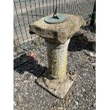 Small cast stone sundial - THIS LOT IS TO BE COLLECTED BY APPOINTMENT FROM DUGGLEBY STORAGE