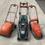 Bosch Rotak 650 and Flymo lawnmower and garden rake - THIS LOT IS TO BE COLLECTED BY APPOINTMENT FR
