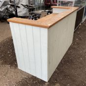 Wood painted reception desk/bar - THIS LOT IS TO BE COLLECTED BY APPOINTMENT FROM DUGGLEBY STORAGE