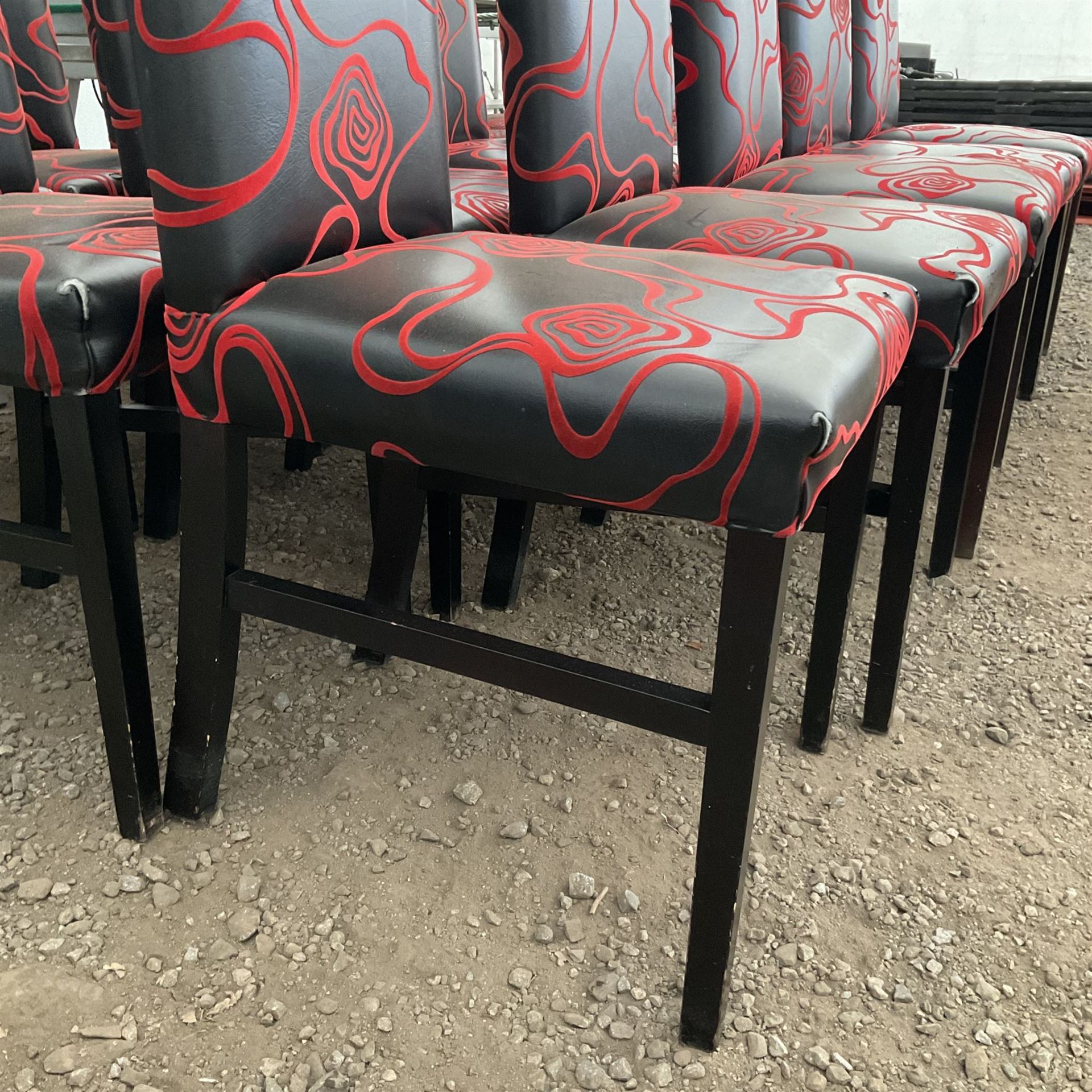 15 x high back faux leather dining chairs - THIS LOT IS TO BE COLLECTED BY APPOINTMENT FROM DUGGLEBY - Image 4 of 4