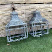 Pair of large Edwardian metal street lamps - THIS LOT IS TO BE COLLECTED BY APPOINTMENT FROM DUGGLEB