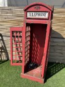 Miniature wooden phone box - THIS LOT IS TO BE COLLECTED BY APPOINTMENT FROM DUGGLEBY STORAGE