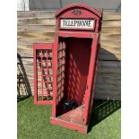 Miniature wooden phone box - THIS LOT IS TO BE COLLECTED BY APPOINTMENT FROM DUGGLEBY STORAGE