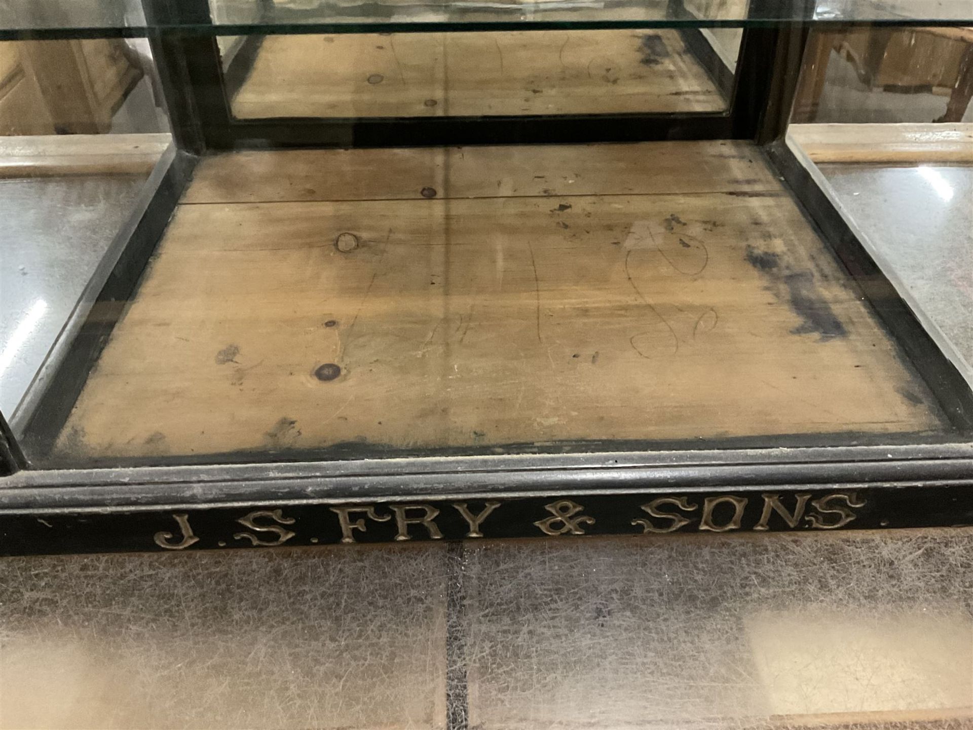 J S Fry & Sons - Victorian glazed and ebonised chocolate countertop display cabinet - Image 2 of 5