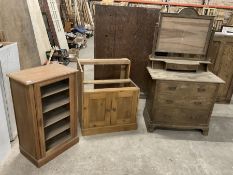 Edwardian oak dressing chest