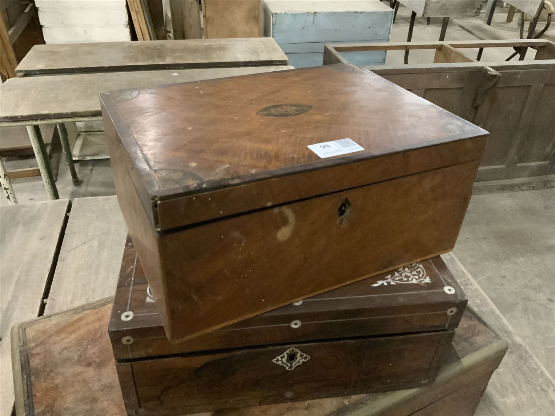 Three 19th century correspondence boxes - Image 4 of 4