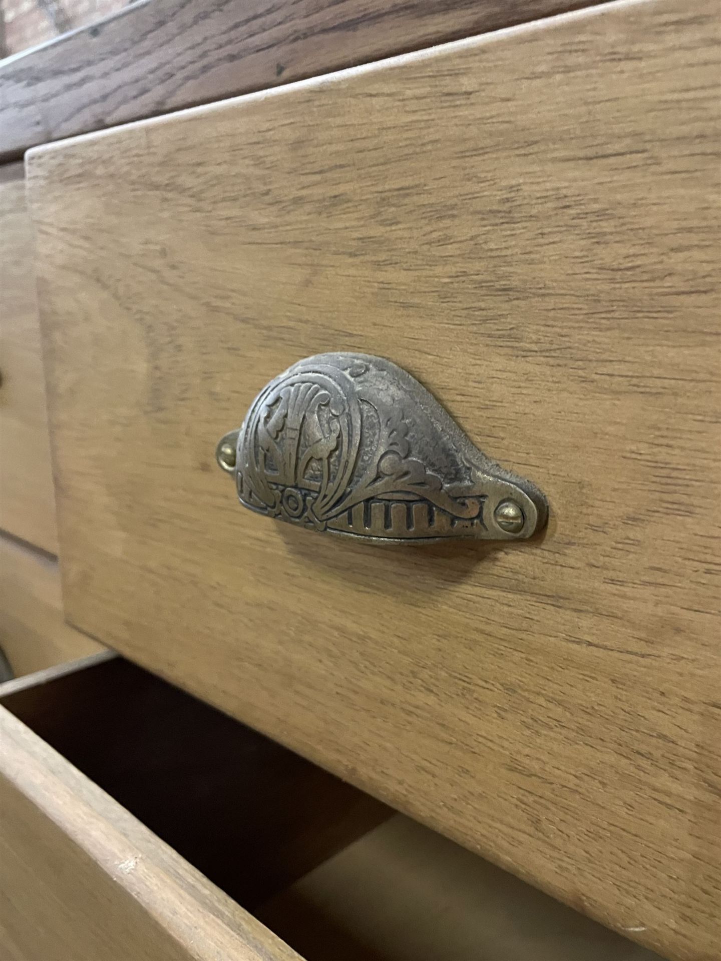 20th century oak and glazed haberdashery shop's display cabinet - Image 7 of 7