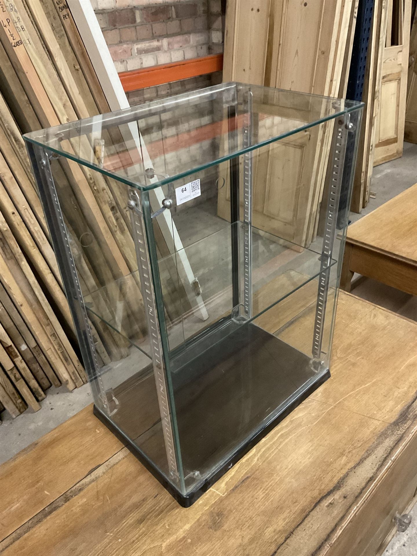 Seal Brand Products - early 20th century glazed shop countertop display cabinet