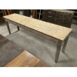 19th century pine narrow side table
