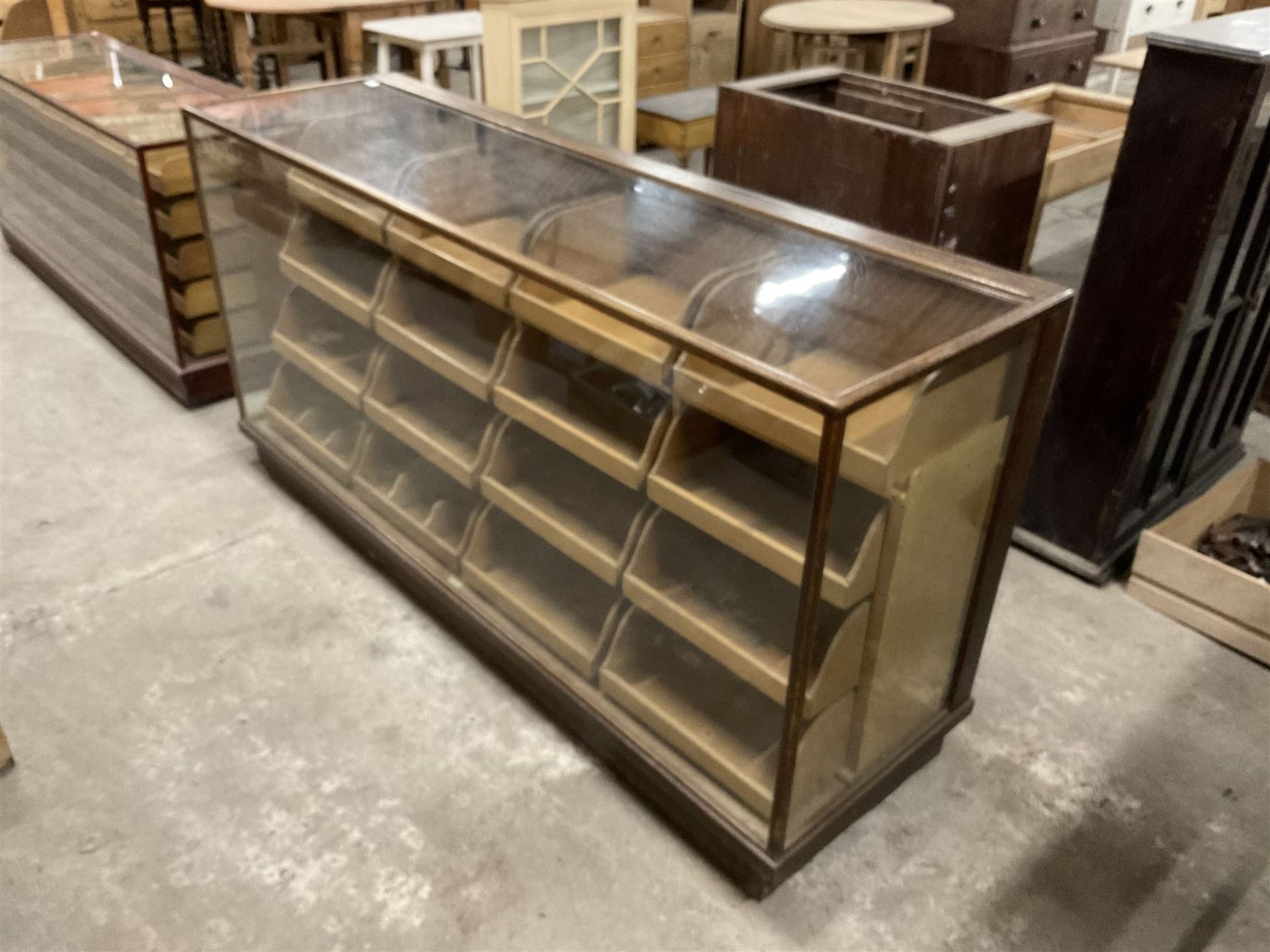 20th century oak and glazed haberdashery shop's cabinet - Image 2 of 5