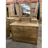 Edwardian pine dressing chest