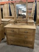 Edwardian pine dressing chest