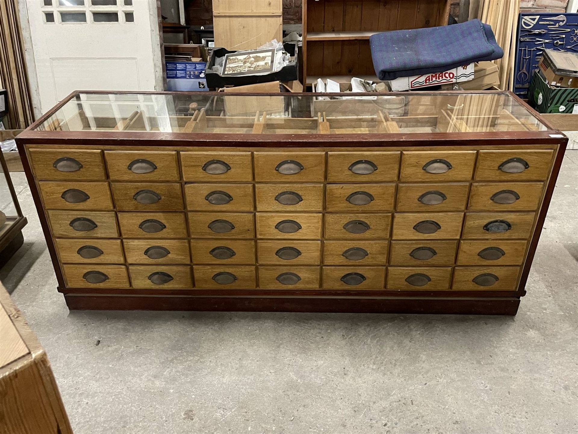 20th century mahogany and glazed haberdashery shop's display cabinet - Image 2 of 6