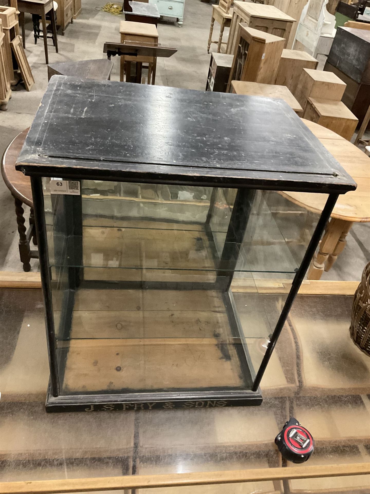 J S Fry & Sons - Victorian glazed and ebonised chocolate countertop display cabinet - Image 3 of 5